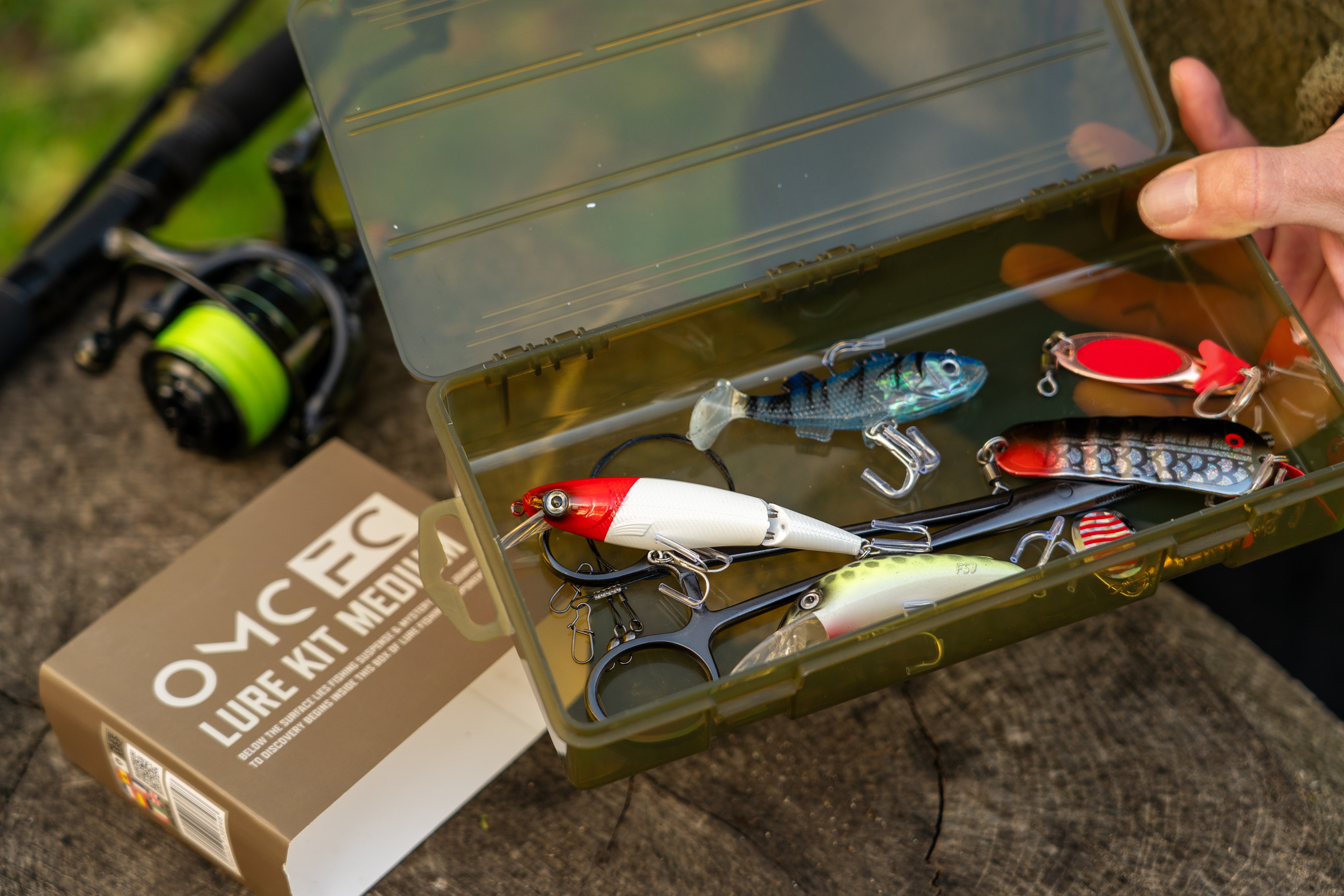 OMC FC LURE SPIN JIG COMBO SPINNER SPINNING KITS TACKLE BOX FORCEPS WIRE TRACE ONE MORE CAST