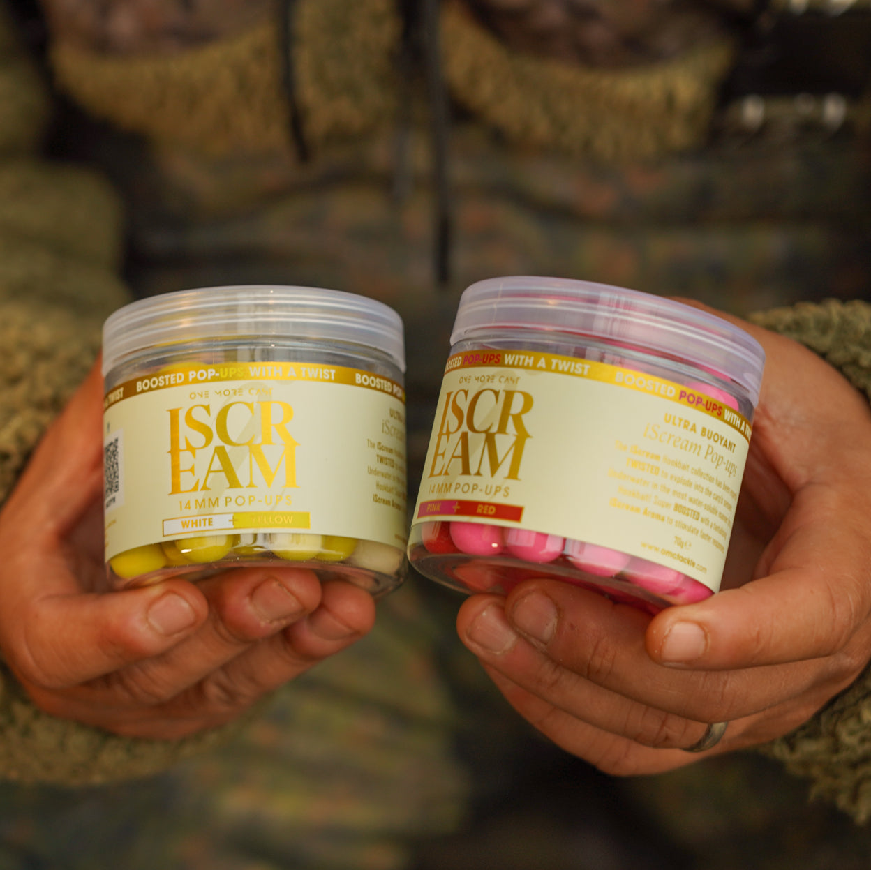 iScream Boosted Fluoro Pop Ups White Pink Yellow Red OMC One More Cast