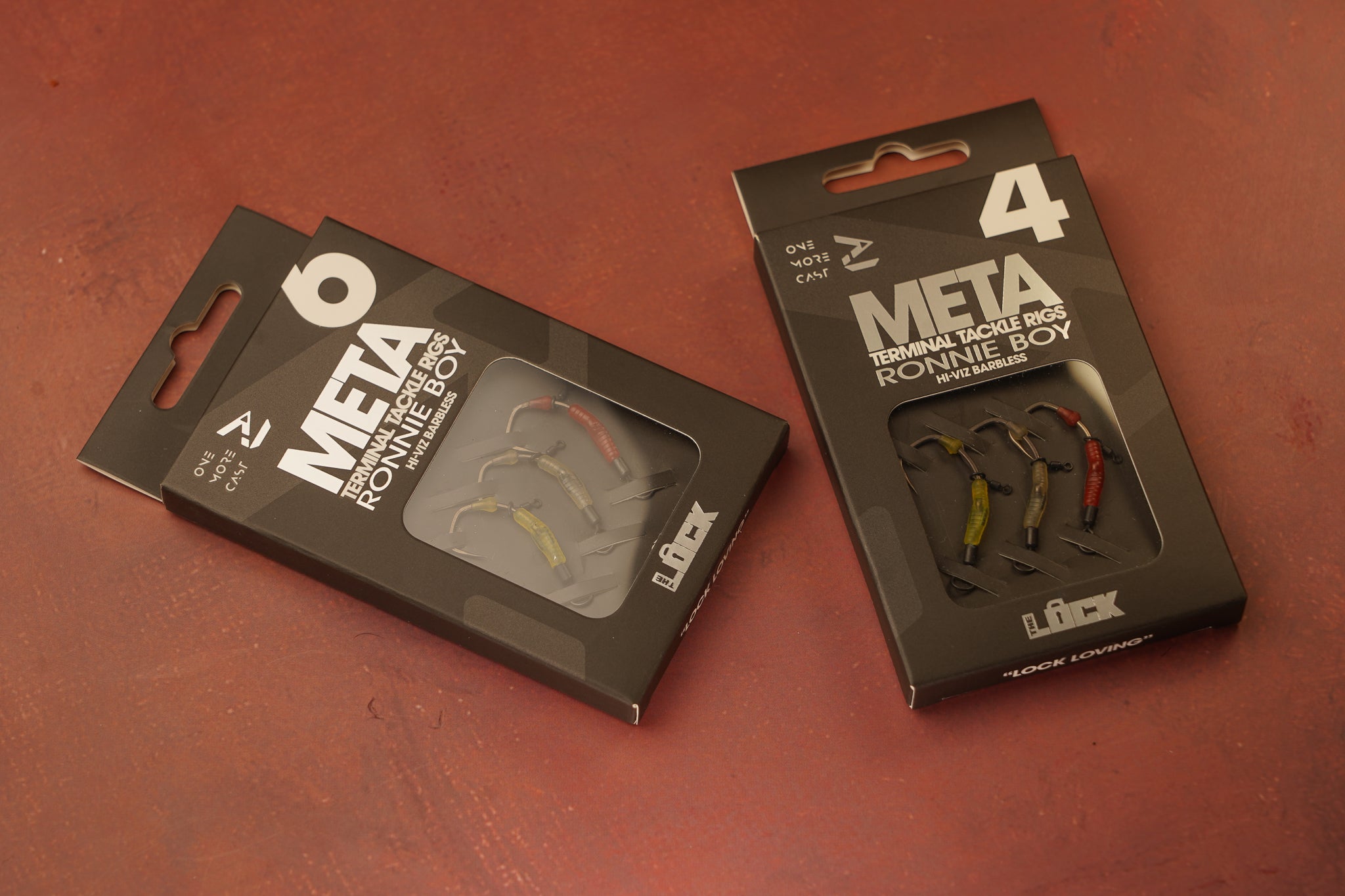 OMC One More Cast META Lock Hook Ronnie Boy Hi Viz micro barbed barbless size 6 4 2