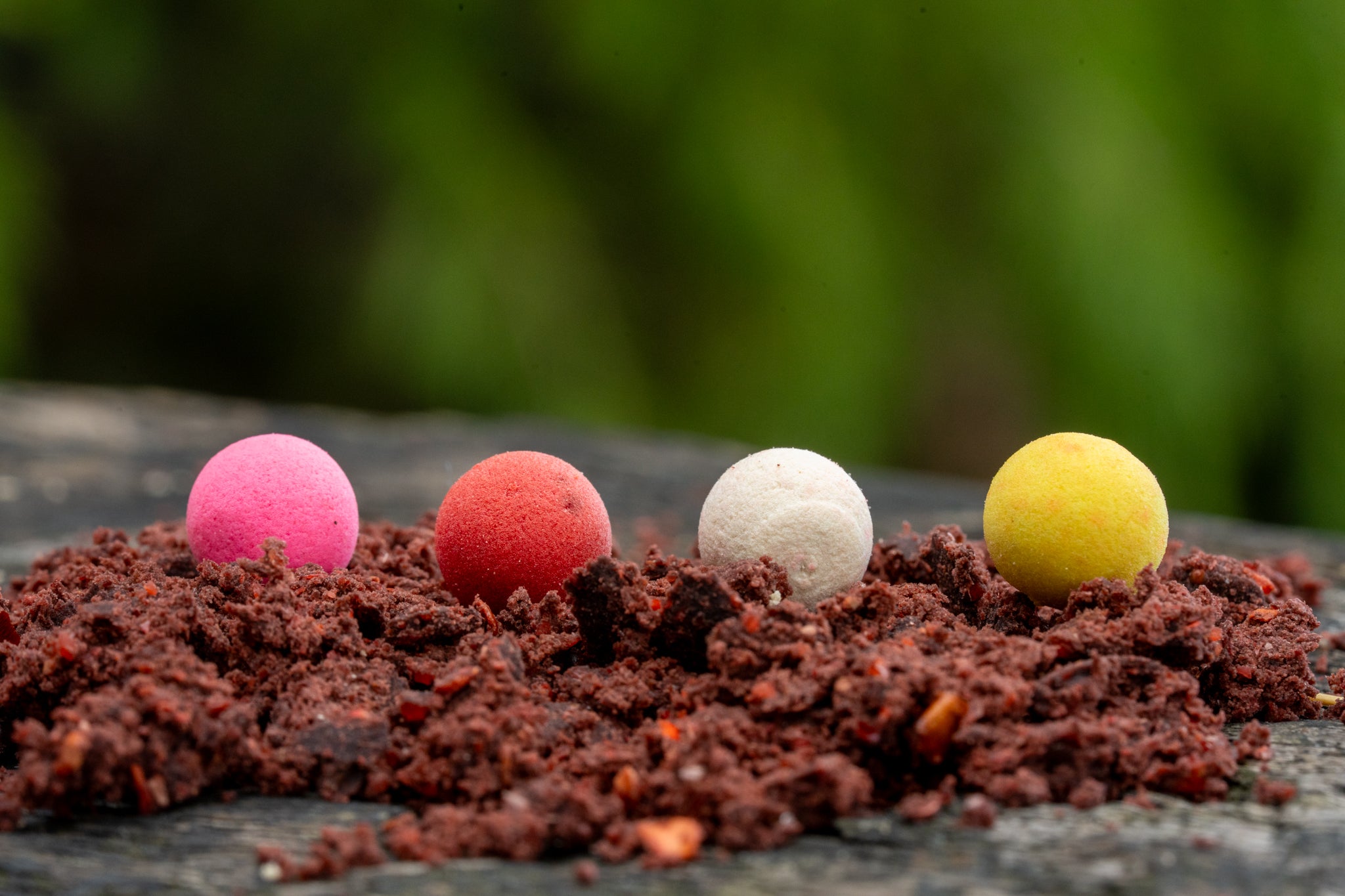 Paella Boosted Fluoro Pop Ups Mini 10mm Pink Red Yellow White OMC One More Cast
