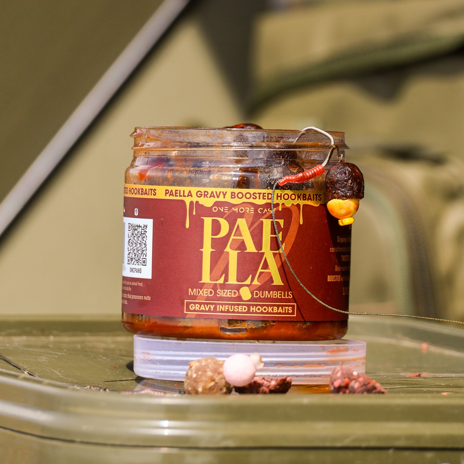 OMC One More Cast Bait Paella infused Gravy dumbells hard hookers hardened