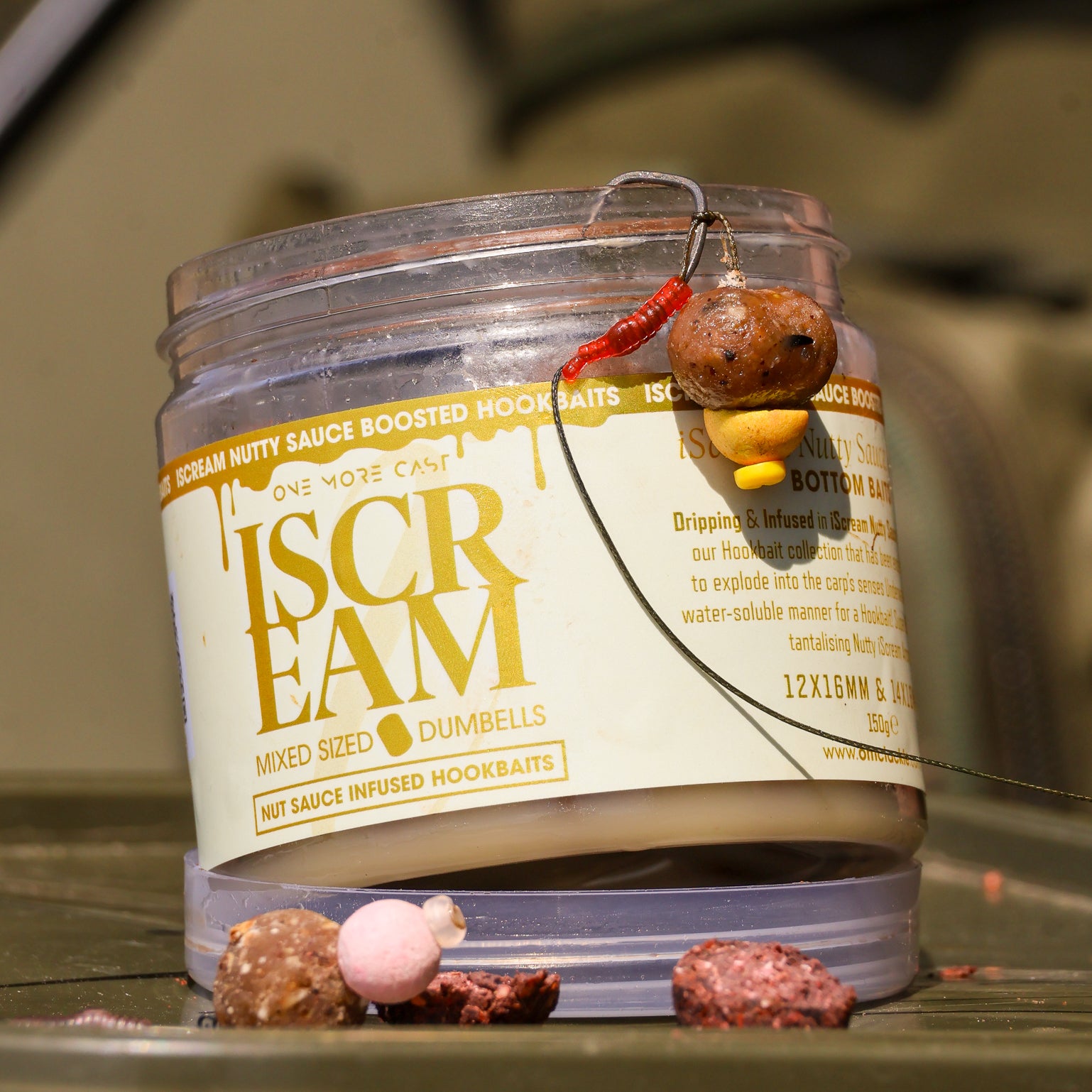 OMC One More Cast Bait iScream infused nutty sauce dumbells hard hookers hardened
