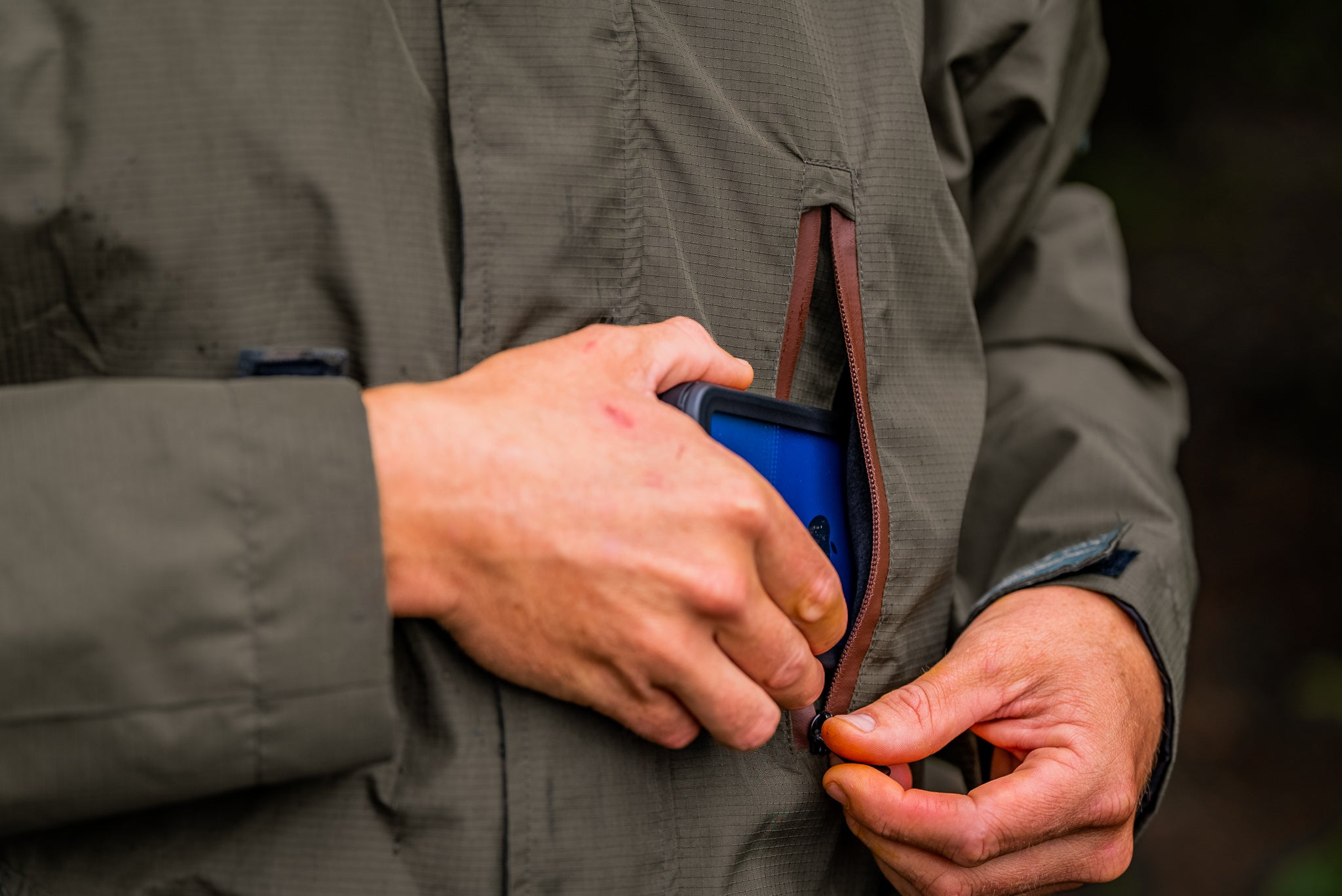 Forest Green Mrigal Spring Water Resistant Jacket