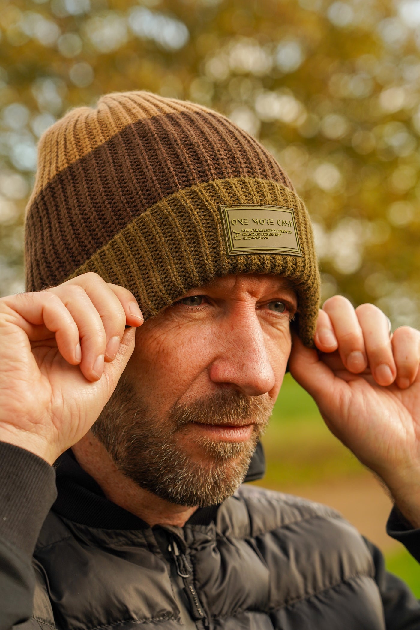 Three Wraps Striped Beanie