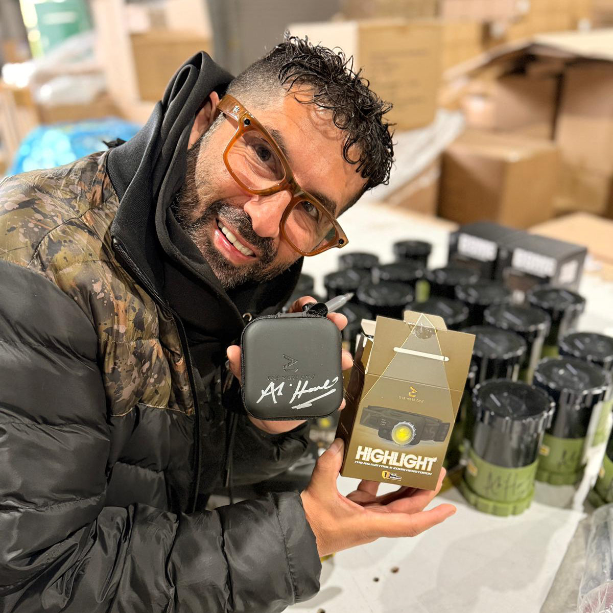 OMC HIGHTLIGHT HEAD TORCH SIGNED LIMITED EDITION