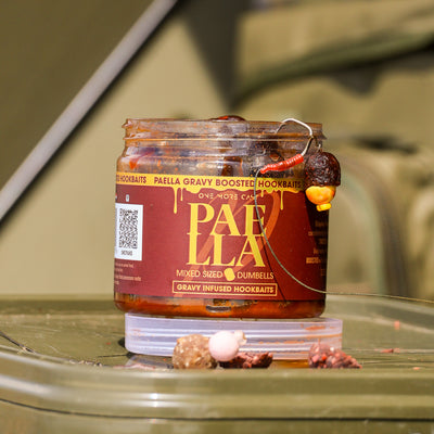 OMC One More Cast Bait Paella infused Gravy dumbells hard hookers hardened