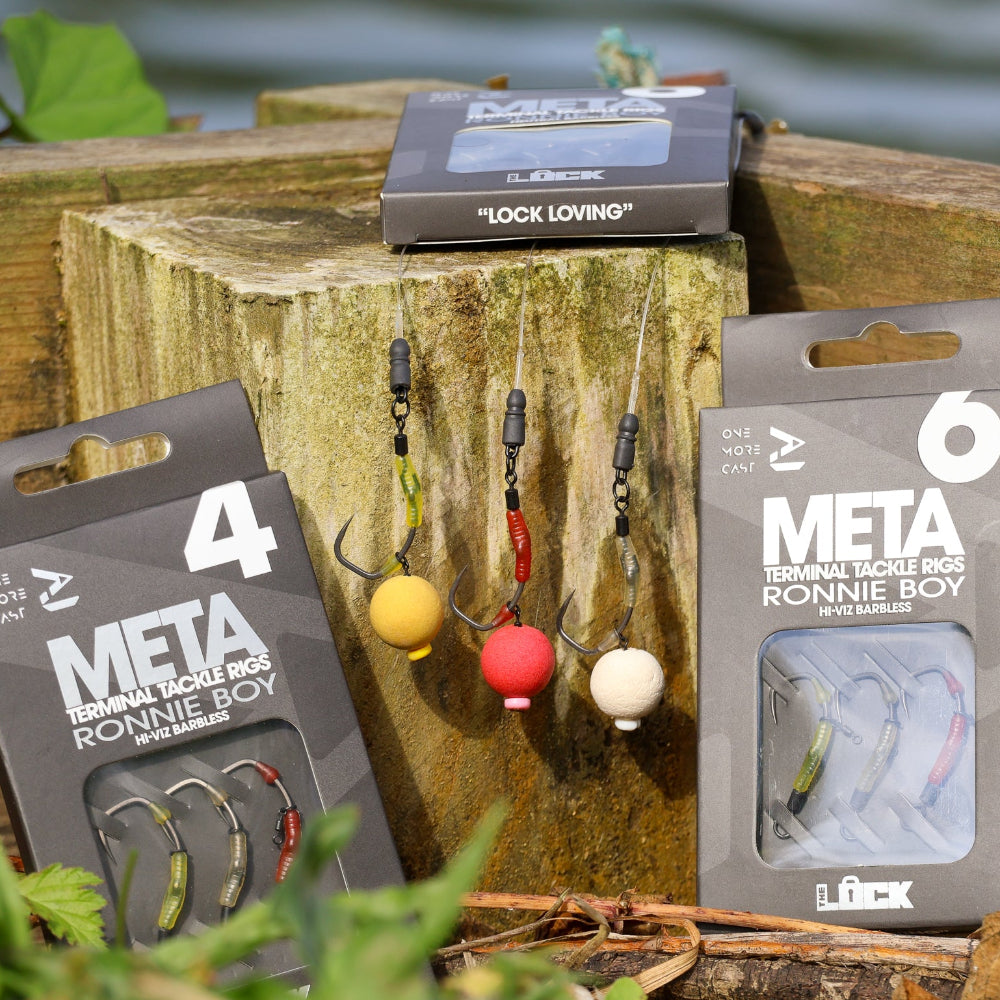 OMC One More Cast META Lock Hook Ronnie Boy Hi Viz micro barbed barbless size 6 4 2