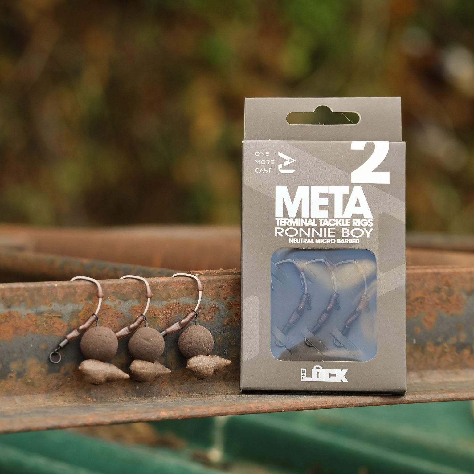 OMC One More Cast META Lock Hook Ronnie Boy neutral micro barbed barbless size 6 4 2 Brown