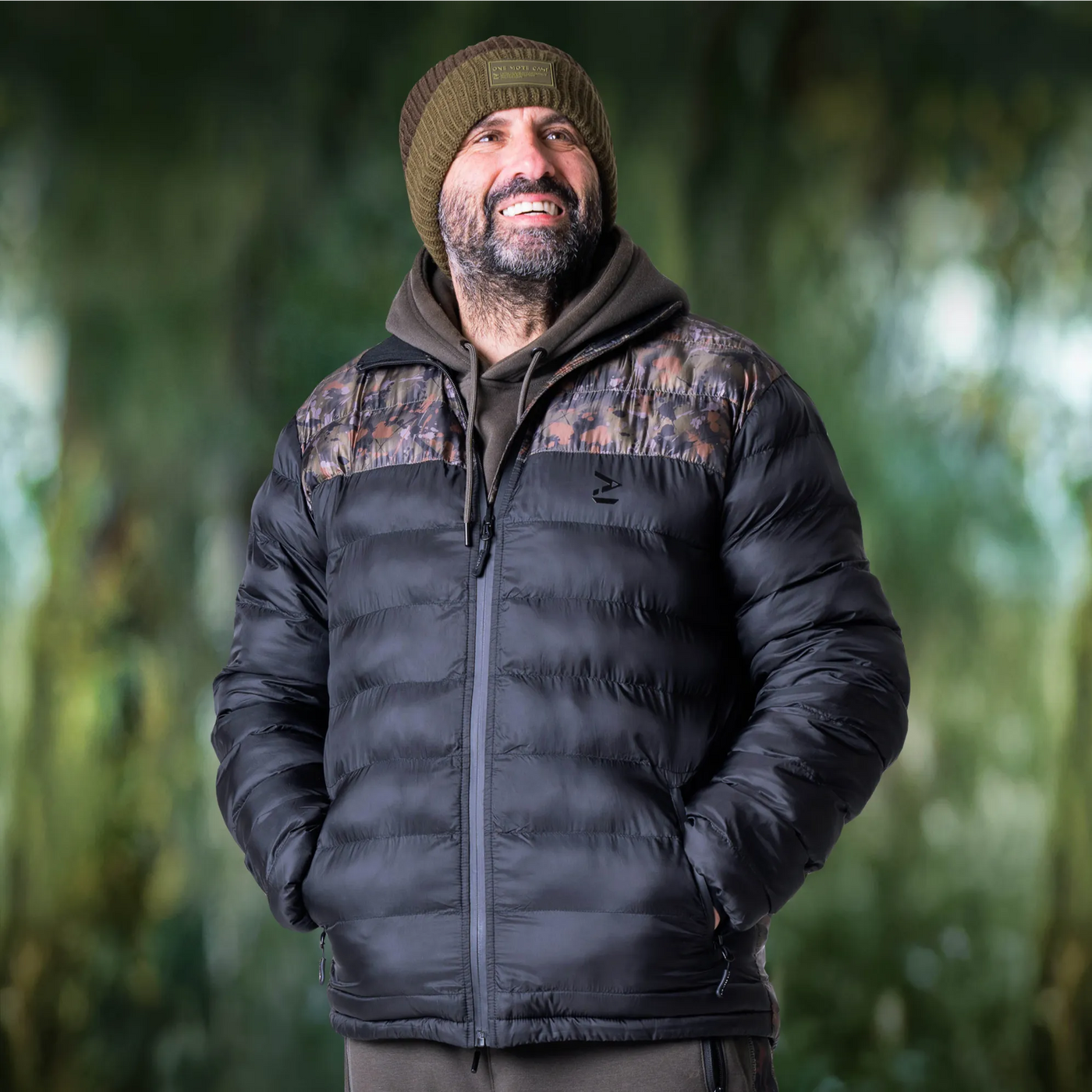 OMC One More Cast Date Knight Splash Camo Puffer Jacket