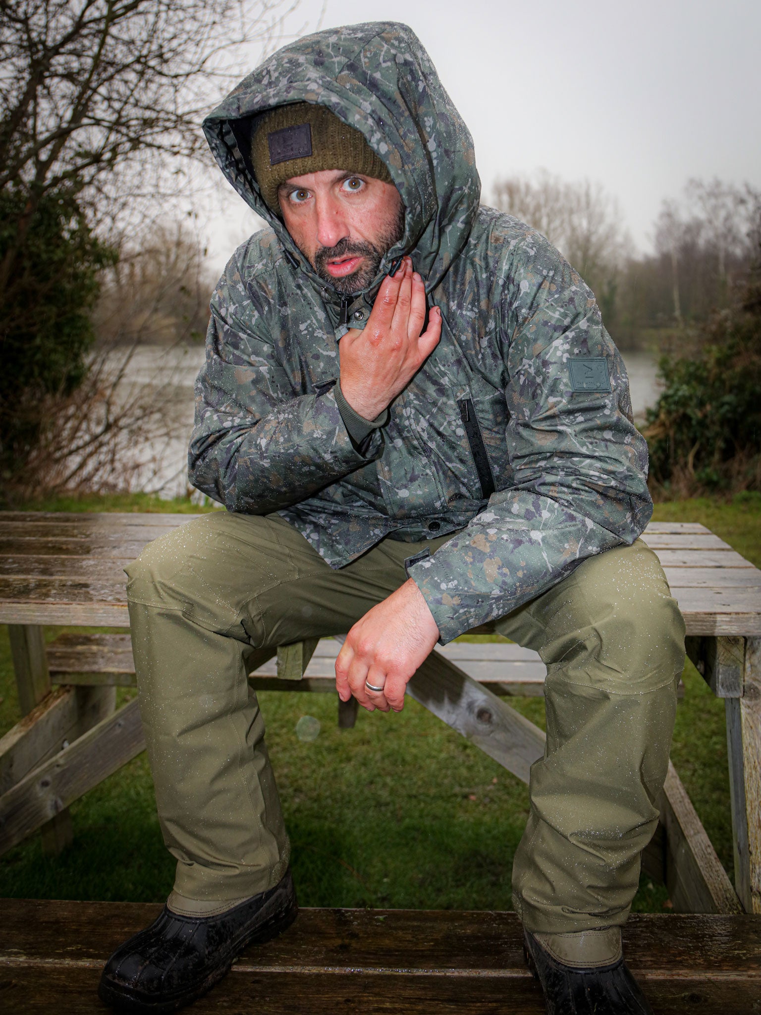 OMC One More Cast Camo Mrigal Spring Water Resistant Jacket