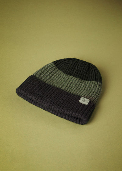 Big Head Beanie - Black Stripe